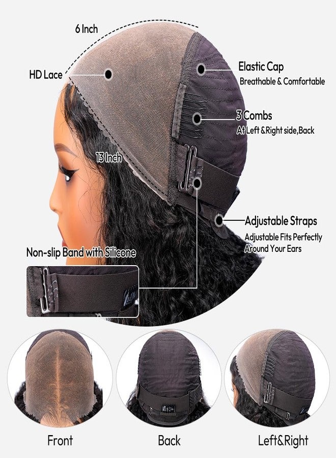 سوبر نوفا باروكة شعر بشري مجعد من سوبرنوفا، مقاس 13x6، جاهزة للارتداء، بدون غراء، باروكة أمامية من الدانتيل عالي الكثافة، طول 14 بوصة، كثافة 180، شعر بشري بكر، منتوف مسبقًا، مقصوص مسبقًا، عقد مبيضة للنساء - Image 5